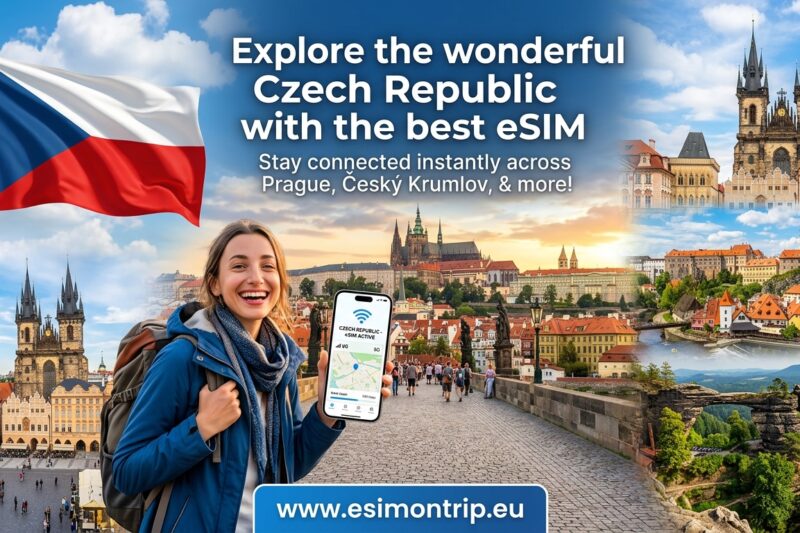Bleib in Kontakt in Prag und anderswo in Tschechien mit der besten eSIM